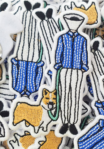 자수와펜+원단추가+옷핀추가