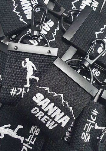 양면 자수키링 제작사례